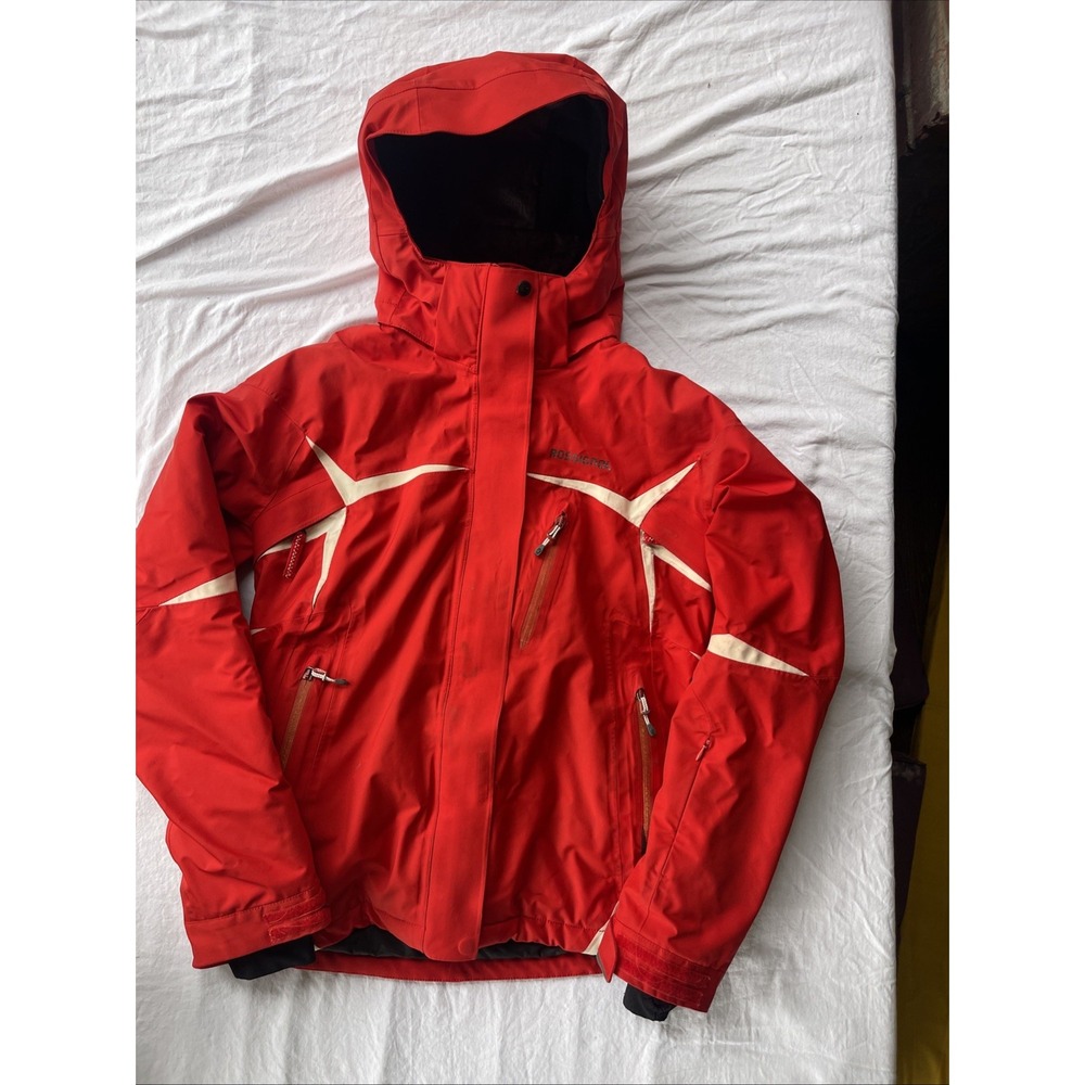 Rossignol Tempa Stretch Ski Jacket Womens M Red 20K Waterproof Snow Hooded